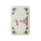  Kerstman over Parijs kerstbaarmoeder Badmat (Voorkant Verticaal)