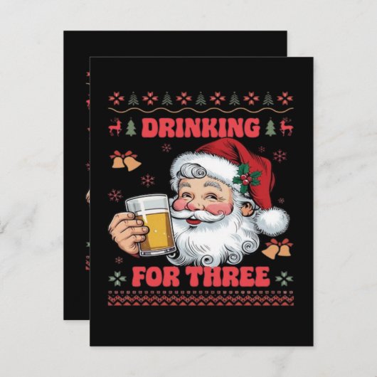 Kerstman paar Kerstmis (Voorkant / Achterkant)