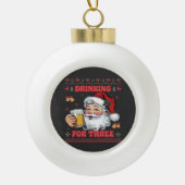 Kerstman paar Kerstmis Keramische Bal Ornament (Voorkant)