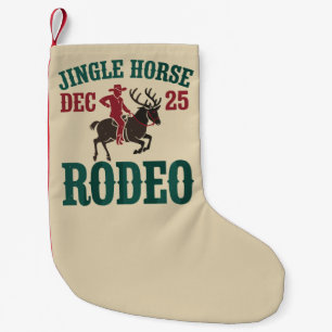 Kerstman Paard Dec 25 Rodeo Cowboy Kerstmis Cowgir Kleine Kerstsok