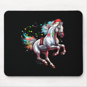 Kerstman Paard Kerst Kunst Paardrijten Jurk Muismat