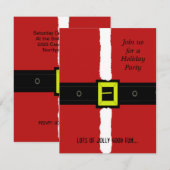Kerstman Pak Feest Uitnodiging (Voorkant / Achterkant)