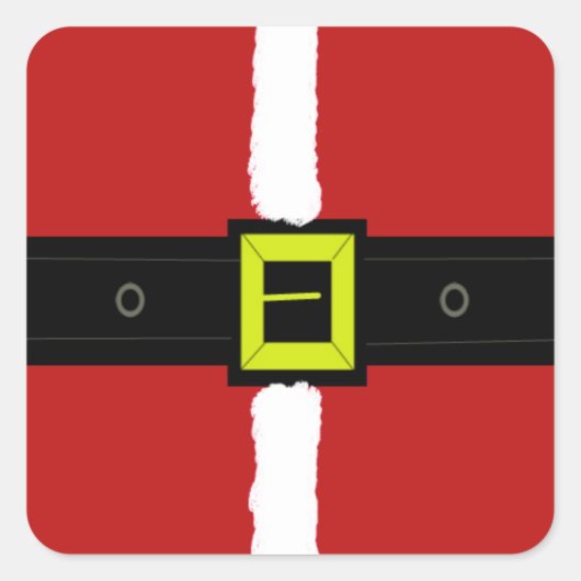 Kerstman Pak Vierkante Sticker (Voorkant)