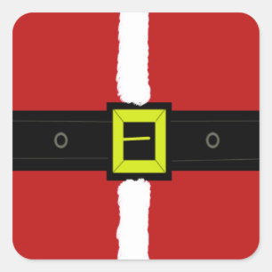Kerstman Pak Vierkante Sticker