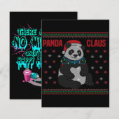 Kerstman Pand| Leuke Panda Ontwerpen Kaart (Voorkant / Achterkant)