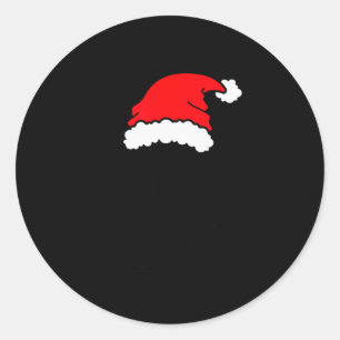 Kerstman papa, Familie Kerst Matching Vader Mannen Ronde Sticker