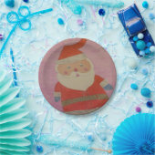  kerstman papieren bordje (Feest)