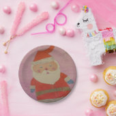  kerstman papieren bordje (Feest)