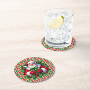 Kerstman Papieren Onderzetter Set