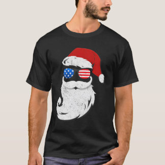 Kerstman Patriottische Usa Zonnewering In Juli Ker T-shirt