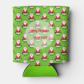 Kerstman patroon blikjeskoeler (Voorkant)