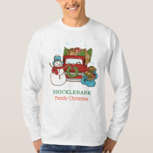 kerstman persoonlijke familie afgestemd op t-shirt