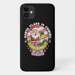 Kerstman Pickleball Kerstmis, Grappige Kerstman iPhone 11 Hoesje