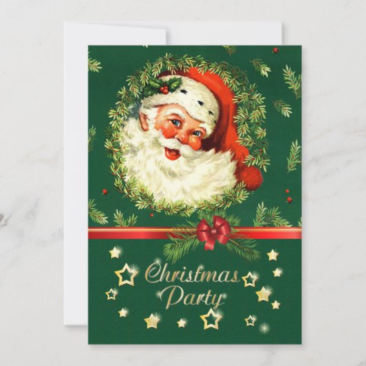 Kerstman, pijnboomkreeft, heilige kerst Kaart (Voorkant)