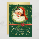 Kerstman, pijnboomkreeft, heilige kerst Kaart (Voorkant / Achterkant)