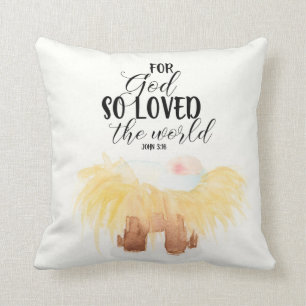 Kerstman Pillow John 3:16 Kussen