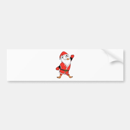 Kerstman Pinguïn Klaar voor Kerstmis Bumpersticker (Voorkant)