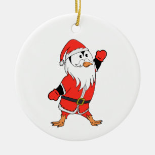Kerstman Pinguïn Klaar voor Kerstmis Keramisch Ornament