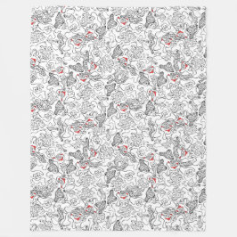 Kerstman plukken eenvoudig lijnontwerp fleece deken