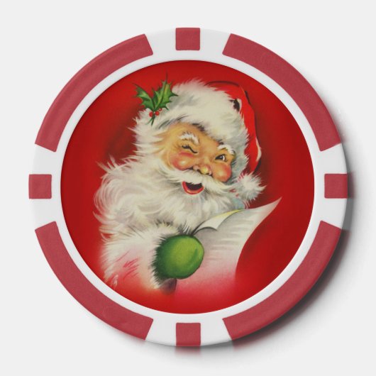 kerstman poker chips (Voorkant)