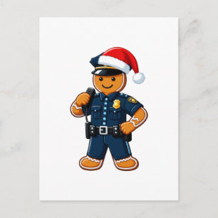 Kerstman Politieagent Kerstmis 2026 Vakantie Briefkaart