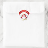 Kerstman Prettig Kerst Sticker (Tas)