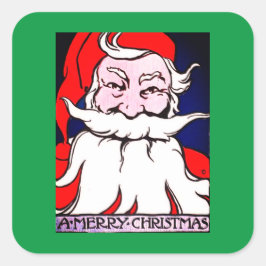 KERSTMAN PRETTIG KERSTFEest ART NOUVEAU STICKER