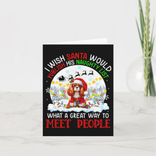 Kerstman publiceert stoute lijst Cavalier King Cha Kaart