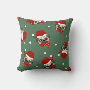 Kerstman Puggle Kerstpatroon Kussen