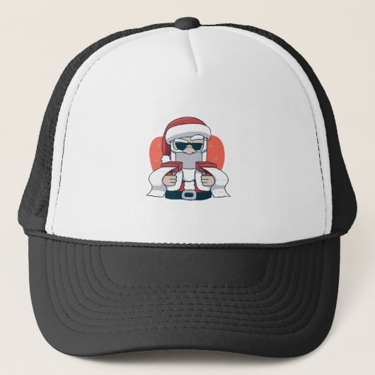 Kerstman Pun Trucker Pet (Voorkant)