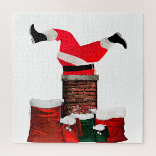 Kerstman-puzzel vastgelopen legpuzzel