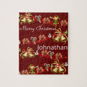 Kerstman Puzzle Santa Elf Snowman Legpuzzel