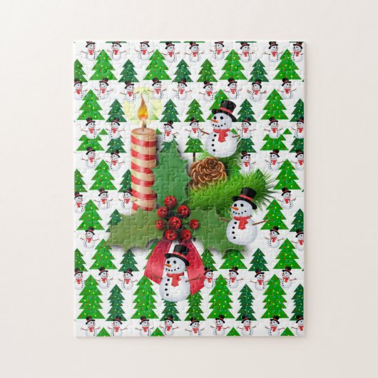 Kerstman Puzzle Snowman Legpuzzel (Verticaal)