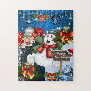Kerstman Puzzle Snowman Legpuzzel