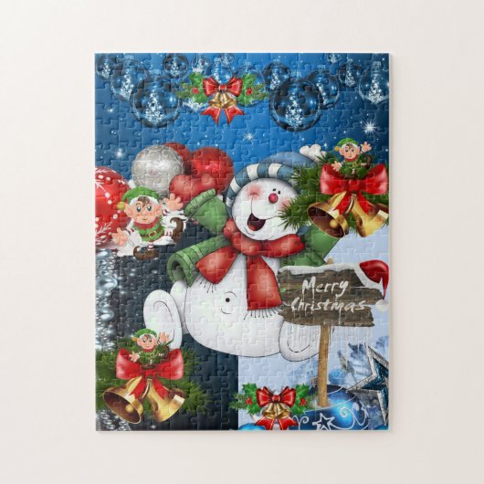 Kerstman Puzzle Snowman Legpuzzel (Verticaal)