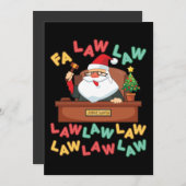 Kerstman Rechter Kerstmis Grappige Advocaat Feestdagenkaart (Voorkant / Achterkant)