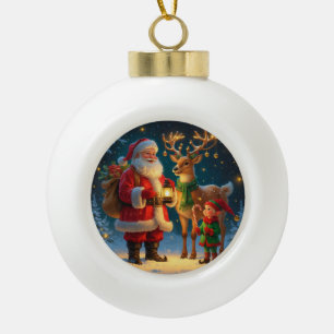 Kerstman Rendier Elf Kerst Persoonlijk Sieraad Keramische Bal Ornament