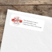 Kerstman rendier kerstretour adres etiket