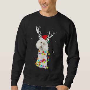 Kerstman Rendier Poodle Kerstverlichting Xmas Trui