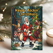 Kerstman Rendier Rockende Kerstband