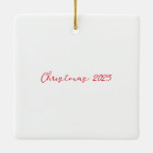 Kerstman, rendieren en Kinder kerstversiering: Sch Keramisch Ornament (Achterkant)