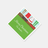 Kerstman rendiervoeten servet (Hoek)