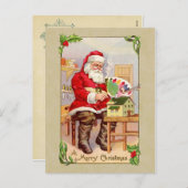 Kerstman Reproductie Briefkaart (Voorkant / Achterkant)