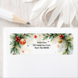Kerstman Retouradres Etiket
