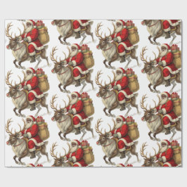 Kerstman Retouradreslabel  Cadeaupapier