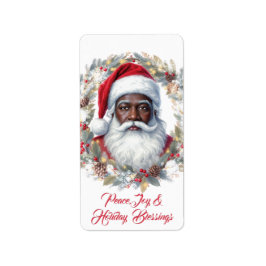 Kerstman Retouradreslabel  Etiket