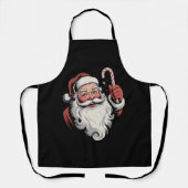 Kerstman Retro Gift  Schort (Voorkant)