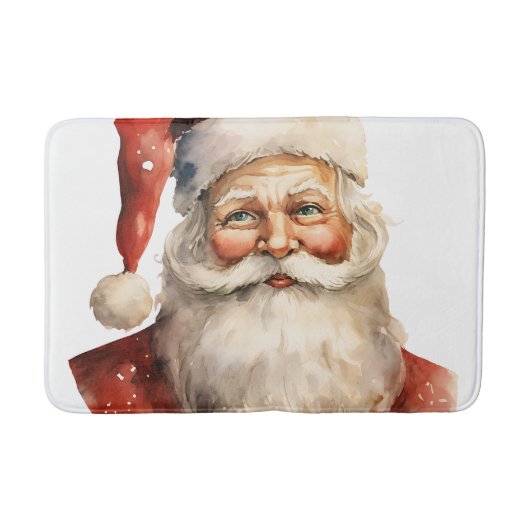 Kerstman Retro Kerstmis Badmat (Voorkant)