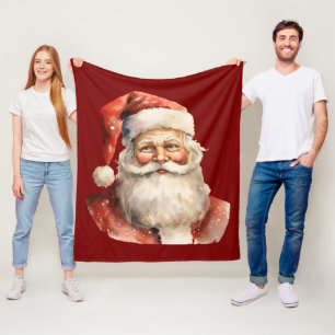 Kerstman Retro Kerstmis Fleece Deken
