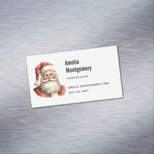 Kerstman Retro Kerstmis Magnetisch Visitekaartje